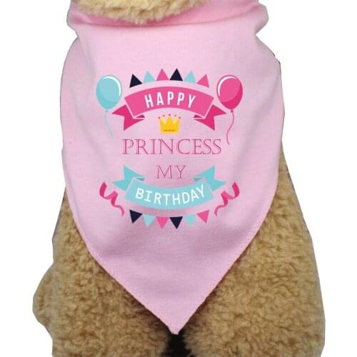 BIRTHDAY Pet Adjustable Triangular Scarf Dog Printed Necktie Bandana Decoration Neckerchief For Puppy Dog Cat Dog Accessories