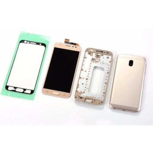 For Samsung Galaxy J3 PRO J3 2017 J330 LCD Display Touch Screen +Home Button+Housing Front Frame Battery Back Cover+Adhesive