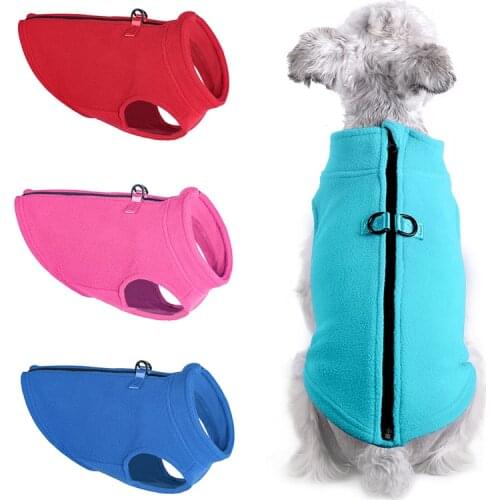 Fleece Dog Clothes For Small Medium Dogs Winter Warm Puppy Clothing French Bulldog Coat Pug Costume Poodle Jacket Chihuahua Vest