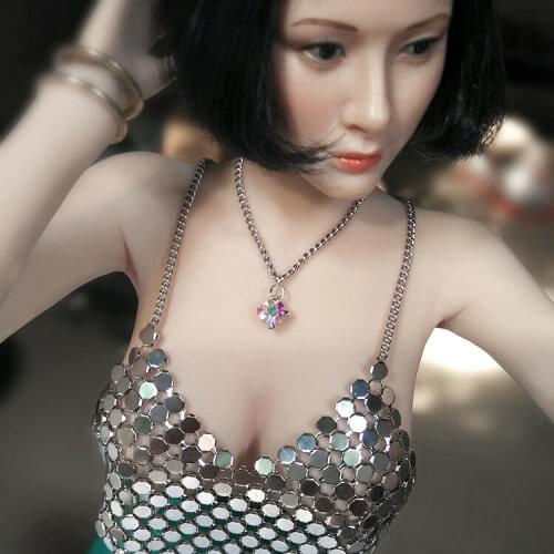 Custom 1/6 Scale Silver Metal Coat Model for 12" Female Body Doll