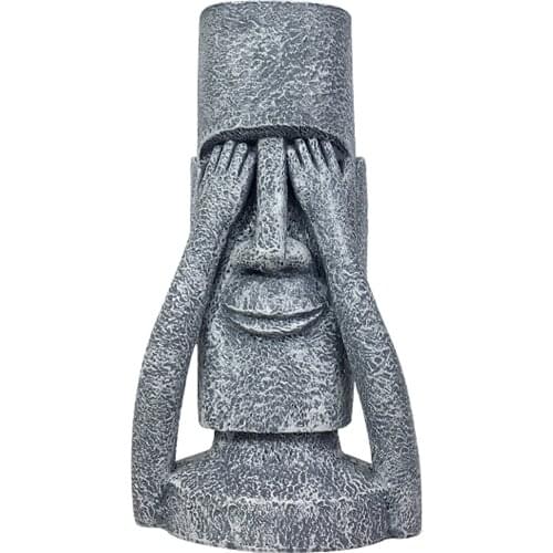 Stone Statue Decoration Sculpture Face Vase Flower Pot Ceramic See Photo Home Bedroom Unique Table Ornaments