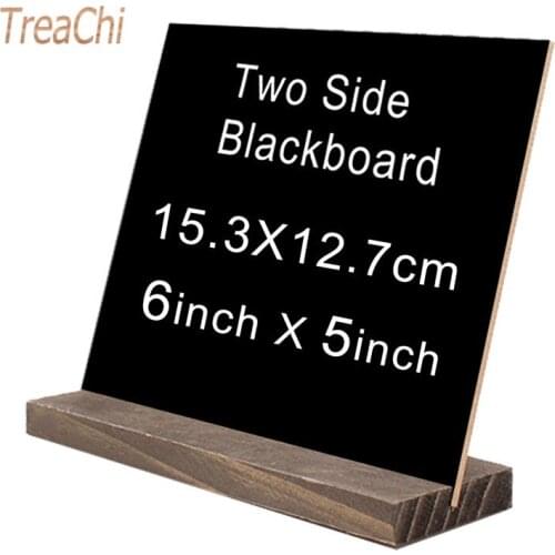 Creative Two-sided Small Blackboard Decoration Wood Tabletop Chalkboard Message Board Hotel Bar Writing Board Wooden Crafts