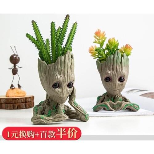 Nordic creative lovely flowerpots / simulation succulent potted plants / living room home decoration / office desktop ornaments