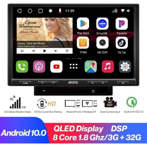 Car Radio 2 Din Android 10.0 Car Multimedia Video Player 10 inch Universal Auto Stereo Carplay GPS Navigation Super Phone Link