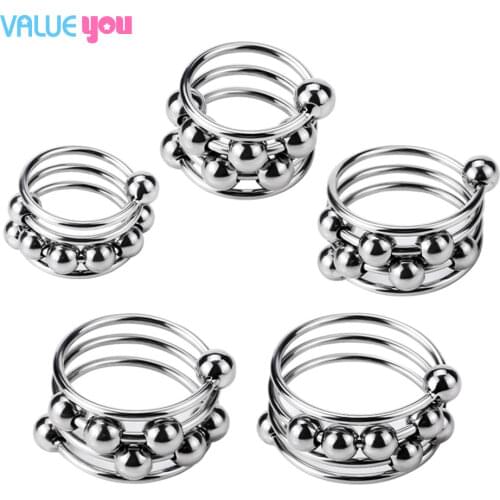 Metal penis ring male sex toy ring delayed ejaculation