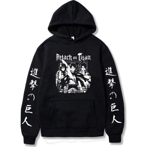 Fashion Hot Attack on Titan Hoodies Unisex Harajuku Hip Hop New Mens Cotton Long Sleeve Hoodies Sweatshirt Clothes Pullover Man