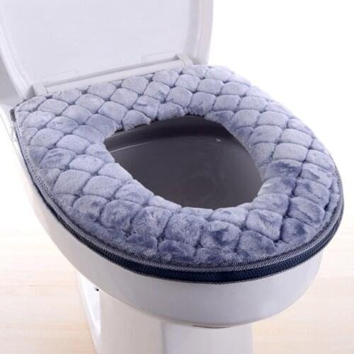 1Pc 4 Colors Thicken Soft Warm Toilet Seat Cover Winter Bathroom Closestool Cushion Bathware Bathroom Products Toilet Seat Cover