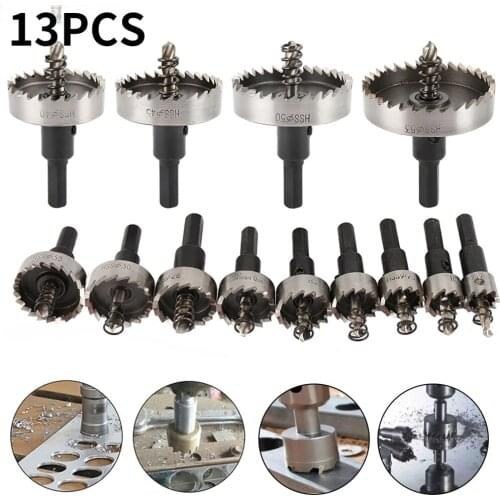 13pcs 16-53mm Bi-Metal Wood Hole Saws Bit for Woodworking DIY Wood Cutter Drill Bit DIY Tool Accessories