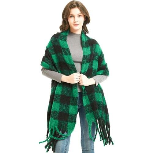 2020 Autumn Winter Cashmere Women Scarf Classic Plaid Scarves Foulard Lady Wool Shawls Women Gift Winter Sjaal Bufandas Hombre