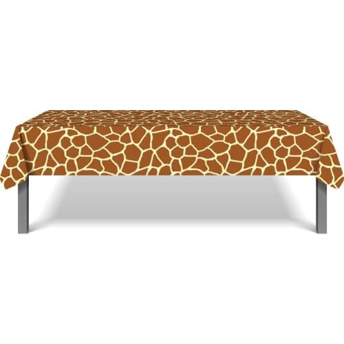 PE Giraffe Baby Shower Party Decoration Tablecover Jungle Animal Zebra Leopard Tiger Wild ONE Birthday Disposable Tablecloth