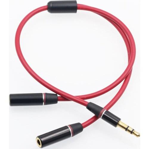 Audio Cable Splitter 3.5mm Jack Stereo Headphone Audio Male To 2 Female Y Splitter Plug 3.5 Jack Cable for Earphone Accessories