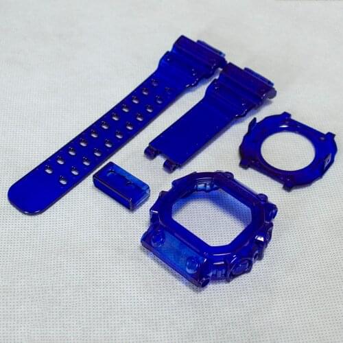 For GX56 Silicone Watchband Replacement Black Rubber Strap Sports Waterproof transparent Band Bezel Watch Band Protective shell