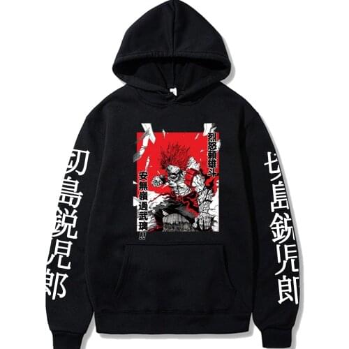 My Hero Academia Hoodies Japanese Anime Eijiro Kirishima Printed Mens Hoodie Streetwear Casual Sweatshirts
