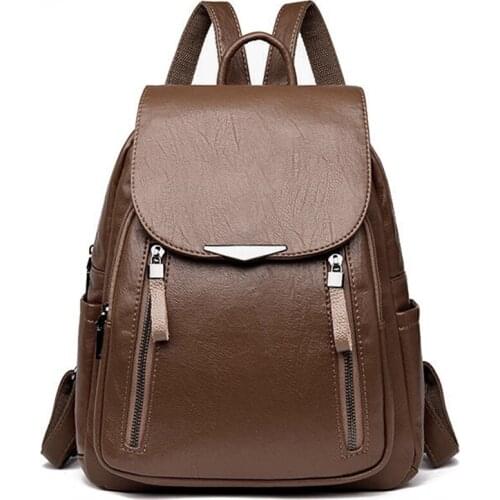 Female Backpack Pu Large Capacity Bagpack Fashion Girl Waterproof Rucksacks Lady Shoulder Bag 2020 Backpack