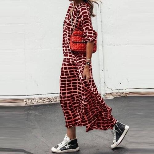 Femmes Décontracté Crâne Imprimé Robe de Soirée À Manches Longues Printemps Élégant V Cou Gland Longue Robe Streetwear Grande Ta