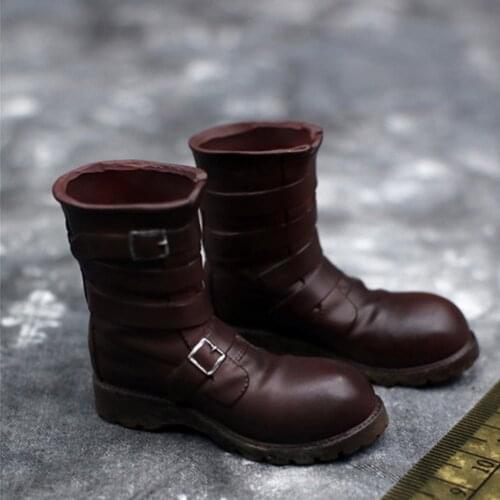 1/6 Soldier VF003 Black Mid-Tube Boots New World War II Boots Hollow Tank Soldier Combat Boots Fit 12 inch action figure body