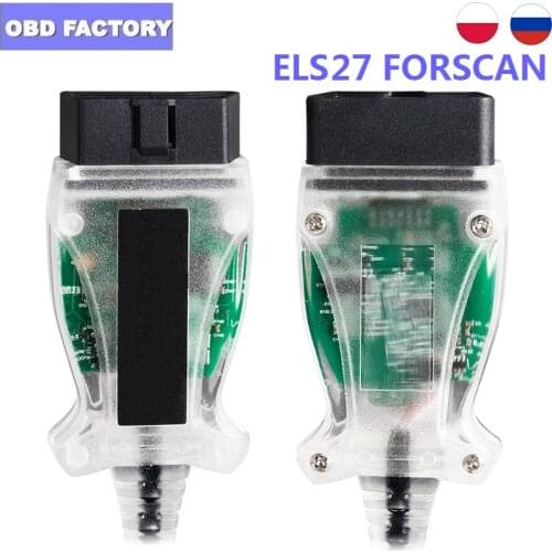 10PCS Newest V2.3.8 OBD2 Code Reader ELS27 FORScan Works Green PCB FTDI Chip+PIC24HJ128GP Better Than ELM327