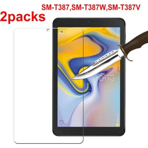 2 Packs Tempered Glass Screen Protector Film for Samsung Galaxy Tab A 8.0 2018 SM-T387W SM-T387V SM-T387 8 inch Glass Film