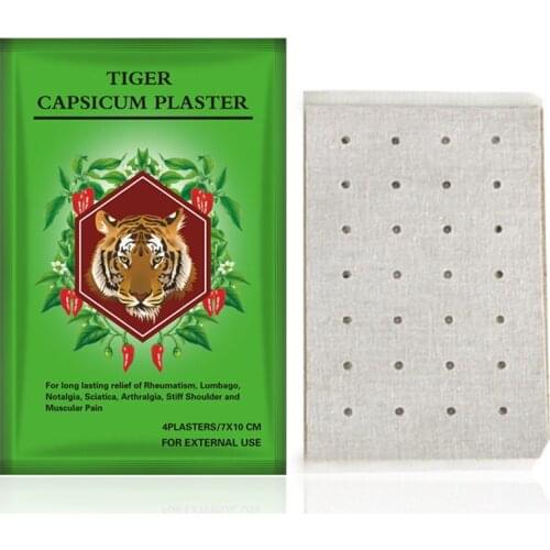 Tiger Balm Patch Capsicum Plaster Help Remove Back Pain 10Bags/40Pcs Joint Pain Relief Plasters Dressing Medical Plasters