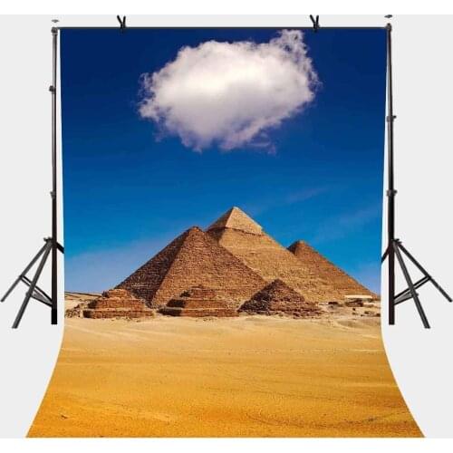 5x7ft Pyramid Backdrop Auspicious Cloud Pyramid Spectacle Photography Background and Studio Photography Backdrop Props