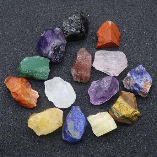 New fashion natural mixed stone Irregular ore specimen 7 Chakra stone lapis lazuli purple free shipping 6pcs/lot