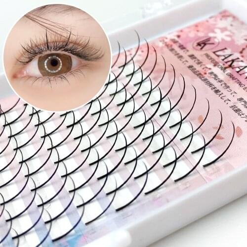 Abonnie 8-18mm Spikes Lashes Single Eyelashes Extension Silk Wispy Eyelashes D Curl Lashes Tray Premade Volume Eyelashes