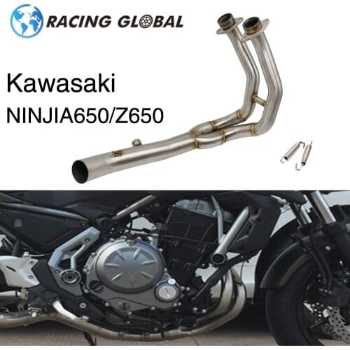 ALCON-Motorcycle Exhaust Muffler Middle Pipe Link Pipe Slip On For KAWASAKI NINJIA650/Z650 2017 Racing