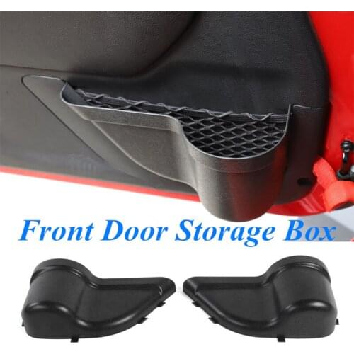 Car Front Door Storage Box Net Holder Door Pockets for Jeep Wrangler JK 2011-2017 2/4 Doors Car Interior Accessories 2Pcs