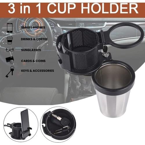 Car Cup Holder With Phone Holder Multifunctional Rotating Organizer Cup Bottle Organizer For Drinks Coffee SAL99