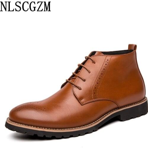 Ankle Boots for Men Male Leather Casual Shoes Chelsea Boots Men Luxury Designer Shoes Brown Boots Zapatos De Vestir Los Hombres