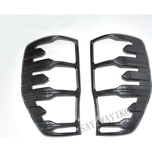 CITYCARAUTO for accessories ABS matte black tail light covers trim for ranger T6 T7 2012- 2017 car styling rear lamp cover