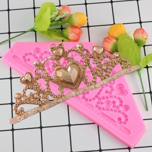 DIY Princess Crown Silicone Cake Mold For Candy Chocolate Jelly Baking Mould Sugar Craft Tool Fondant Cake Decorating Tools