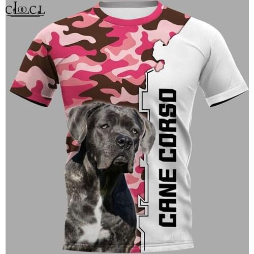 CLOOCL 2021 Newest Popular Cane Corso 3D Printed Men T Shirt Harajuku Summer Short Sleeve Casual Unisex Tops Drop Shipping