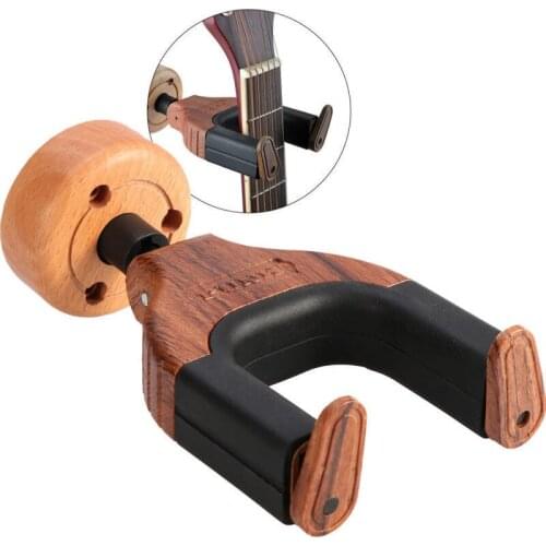 Guitar Hangers Professional Rubber Guitar Wall Stand Hanger Wood Hook Holder for Guitar Musical Instrument Bass