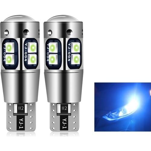 2 PCS High Quality T10 W5W Super Bright 3030 LED Car Interior Reading Dome Light Marker Lamp 10 SMD LED Auto Wedge Parking Bulbs