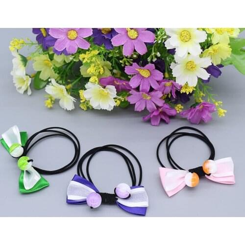 Wholesale girls hair ties elastic hair bands hair rubber band fashion hair scrunchies pack in womens Hair Accessories B04-1