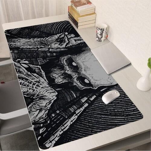 Dark Horror Skull Mousepad Black Mouse Mats Xxl Speed Computer Accessories Mouse Pad Pc Gamer Complete Gaming Keyboard Deskmat