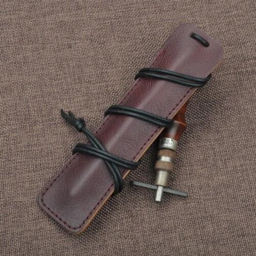 Leather Head Leather Pen Case With Creative Neck And Handmade Leather Pen Bag With Lanyard Pen Holder