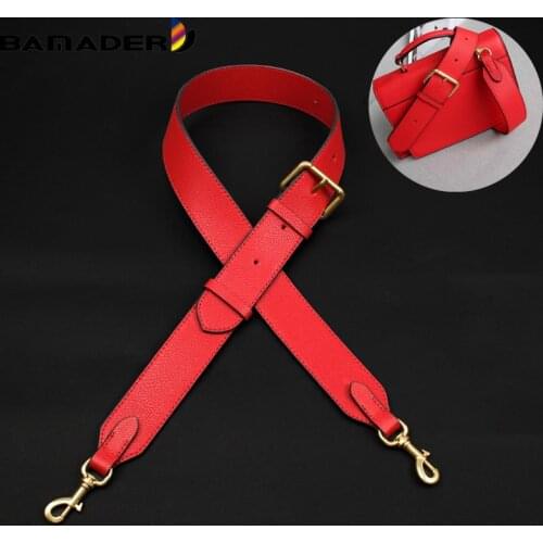 Leather Bag straps Litchi pattern adjustable Bag replacement strap Shoulder Crossbody long strap Fashion accessories for bags