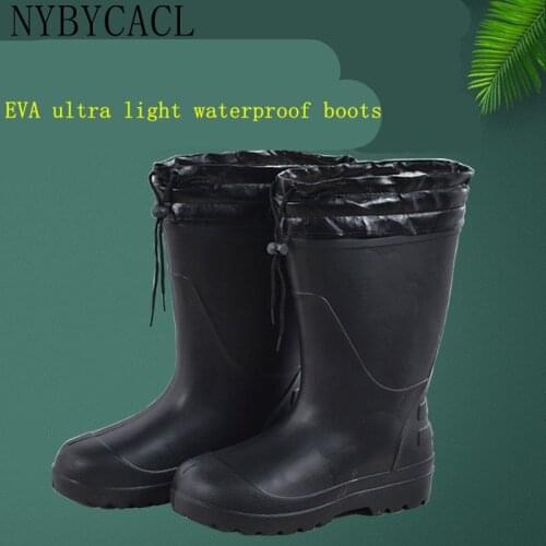 Foam Lightweight Food Sanitary Rubber Boots Rainshoes Factory Aquatic Fisheries Non-Slip Waterproof Oil-Proof Work Boots 36-46