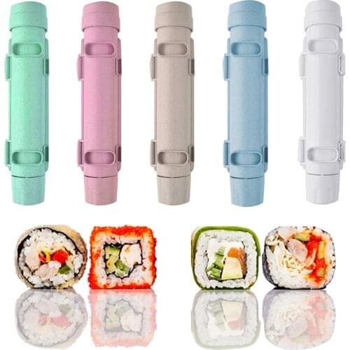 DIY Sushi Maker Set Machine Rice Mold Bazooka Roller Kit Vegetable Meat Rolling Sushi Tool Kitchen Tools Gadgets Accessories