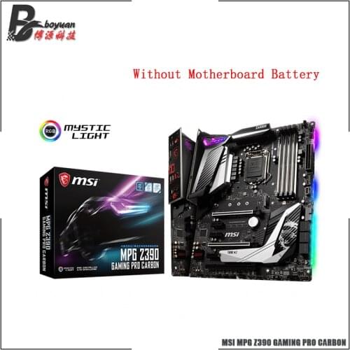MSI MPG Z390 GAMING PRO CARBON ATX Intel Z390 M.2 DDR4 USB 3.1 New 128G Double Channel Support 8 9 Gen 1151 CPU Motherboard