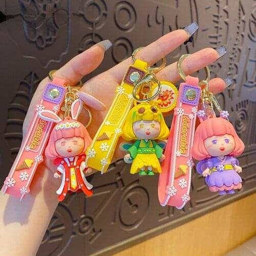 Cute Princess Key Chain Anime Elf Little Girl Key Chain Friends Cute Guardian Elf Couple Key Chain Bag Car Key Chain Accessories