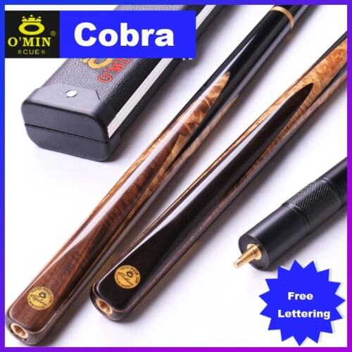 OMIN High Quality 3/4 Snooker Cue Stick 9.5mm Tips Handmade Snooker Cues Case Set China