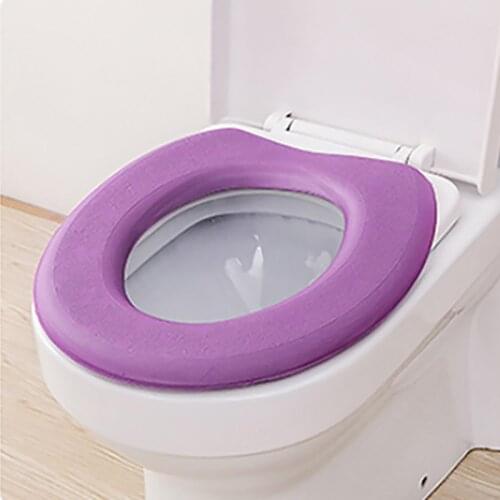 EVA Toilet Cushion Sticker Waterproof Toilet Seat Cover O-shape Pad Winter Warm Bathroom Closestool Protector Accessories