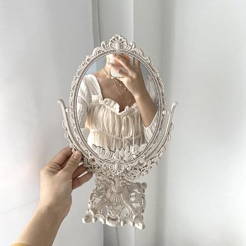 Nordic Makeup Mirror Ins Vintage Mirror Plastic Cosmetic Mirror Room Home Decor Makeup New
