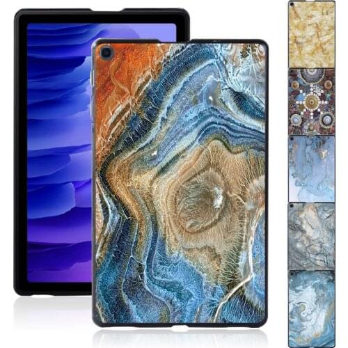 New Tablet Case for Samsung Galaxy Tab A7 10.4 Inch T500/T505 Marble Series Durable Slim Back Hard Shell + Free Stylus