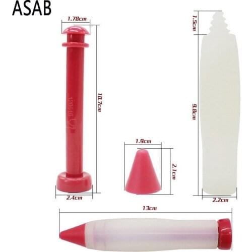 New Pastry Cream Chocolate Decorating Syringe Silicone Plate Paint Pen Cake Cookie Ice Cream Decorating Pens Kitchen Supplies