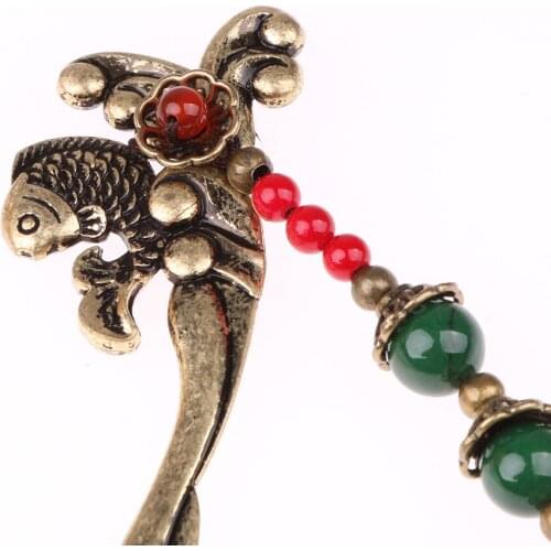 Charm Hair Stick Brass Tassel Beads Fish Hair Stick Women’s Hair Accessories