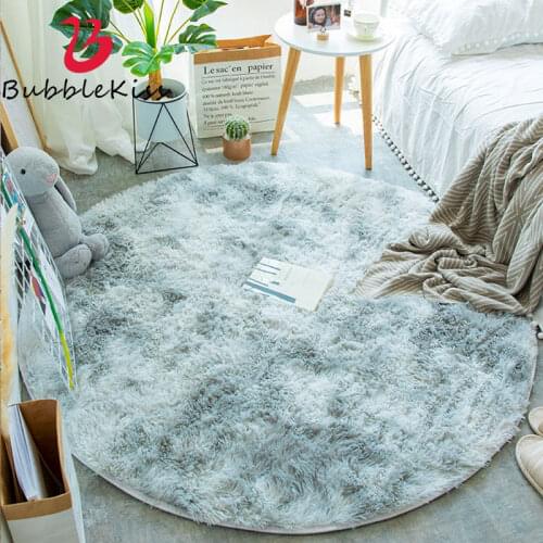 Fluffy Round Rug Carpets for Living Room Home Decor Bedroom Kid Room Floor Mat Decoration Salon Thicker Pile Rug